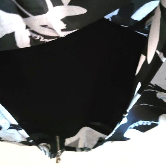 Whistles Silk Blend Bodycon Dress Botanical Floral Print Light / Navy Blue 8 - Picture 10 of 10